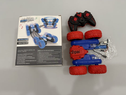 Dpai Remote Control Car, 2.4GHz Double Sided 360° Flips Rotating Electric Race RC Stunt Car, LED Wheel & Headlight High Speed Off Road Cars Toy Gift for 3 4 5 6 7 8-12 Year Old Boy Toys
