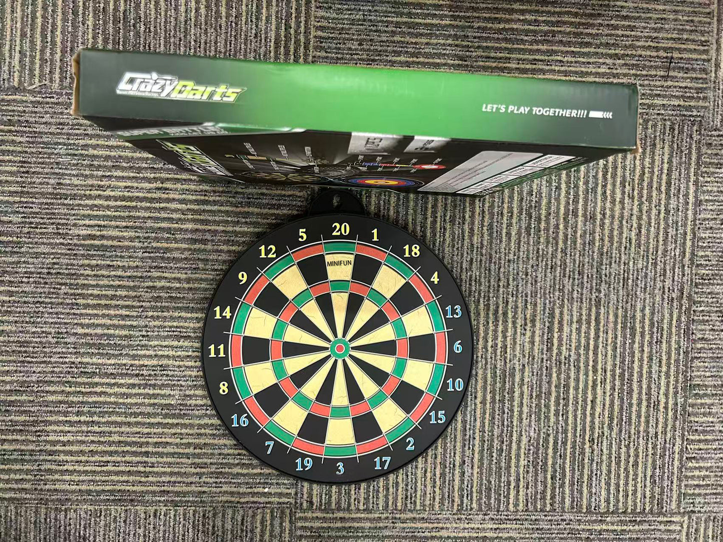 MINIFUN Dart Board for Kids, Kids Double-Sided Dart Board, Indoor/Outdoor Sport Fun Party Play Game Toys, Gifts for 3 4 5 6 7 8 9 10 11 12 Year Old Boys Girls