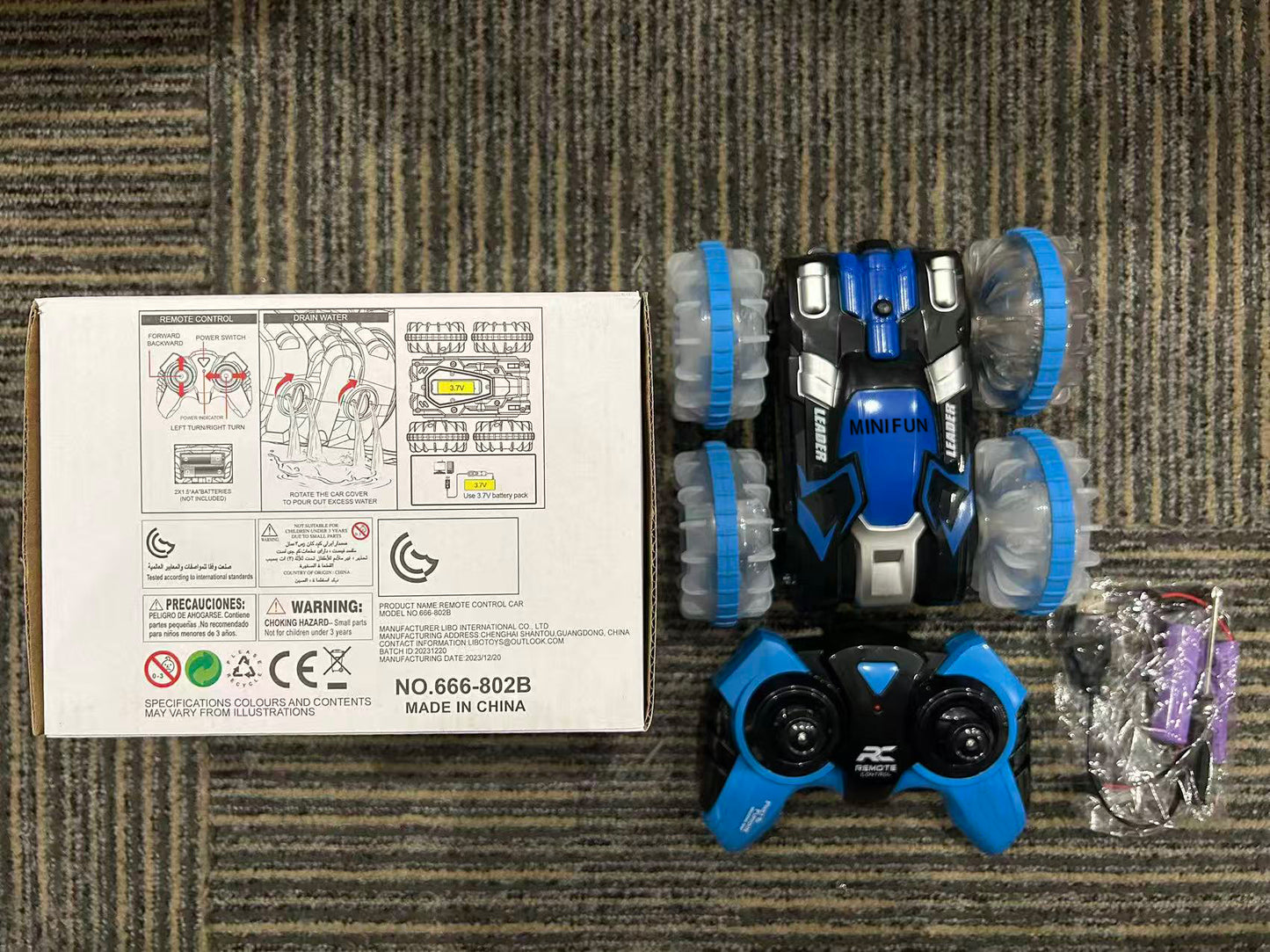 MINIFUN Toys for 5-12 Year Old Boys Amphibious RC Car for Kids 2.4 GHz Remote Control Boat Waterproof RC Monster Truck Stunt Car 4WD Remote Control Vehicle Boys Girls Gifts All Terrain Water Beach Pool Toy