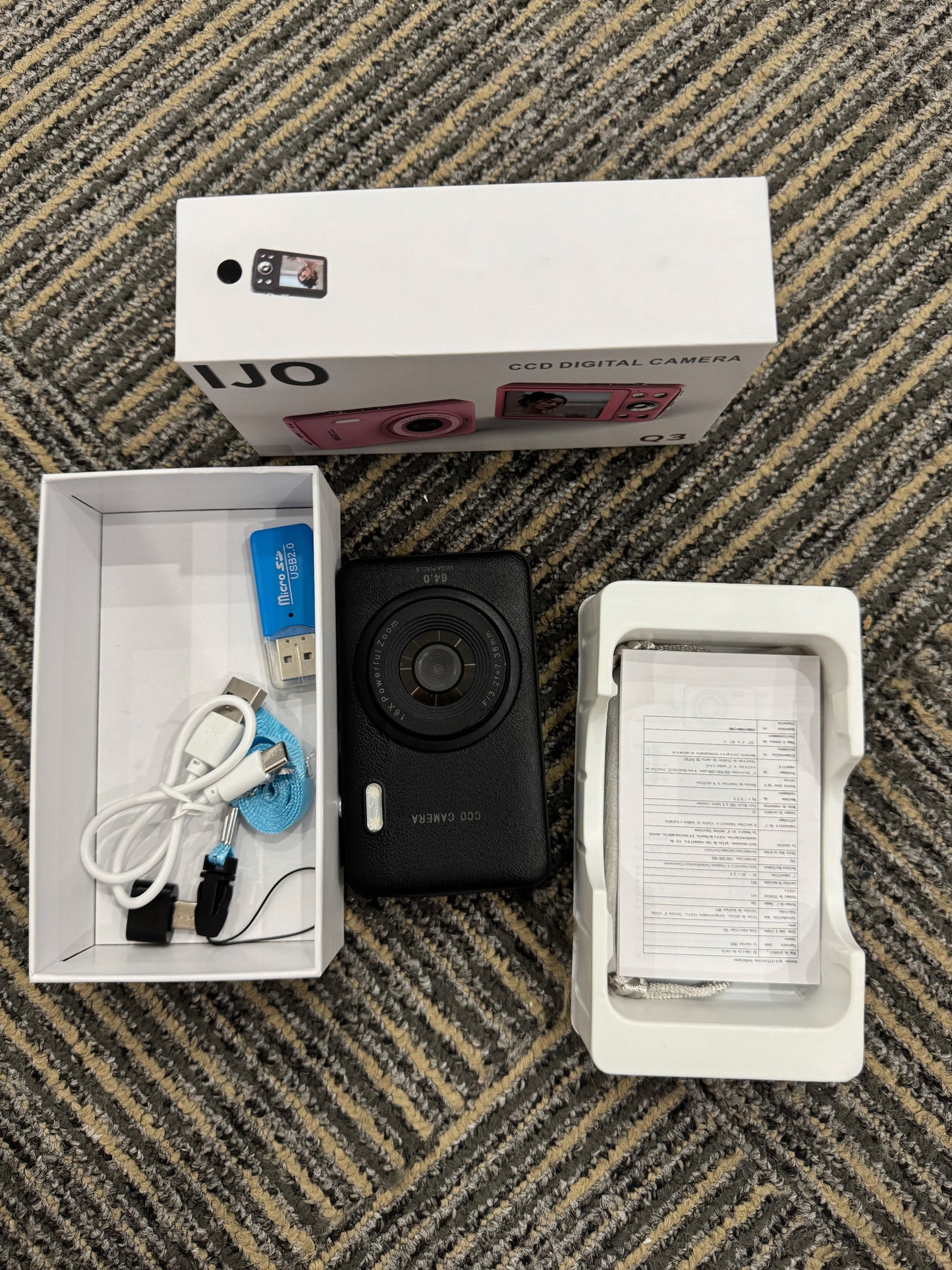 IJO Kids Camera Toys for Boys Girls,Digital Video Camera Toys for Kids with MP3 Music Player and 32GB SD Card,Ideas Birthday Gifts for 4 5 6 7 8 9 10+ Years Old Little Girls and Boys