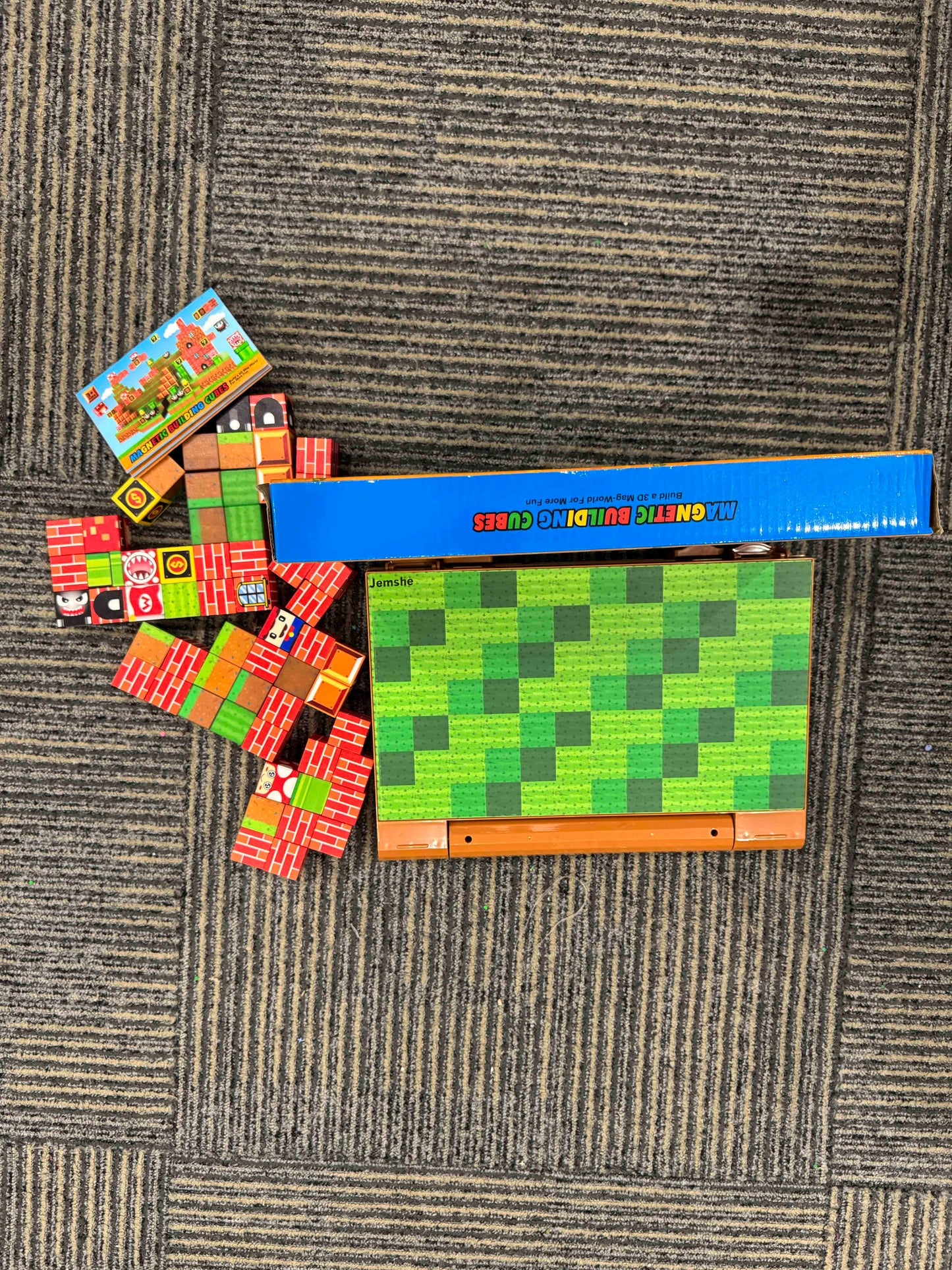 JEMSHE Magnetic Blocks, Build 3D Magnet Building Toys World with Magnetic Tiles