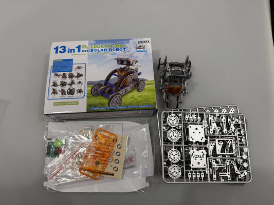 IVOXEX STEM 13-in-1 Solar Power Robots Creation Toy, Educational Experiment DIY Robotics Kit, Science Toy Solar Powered Building Robotics Set Age 8-12 for Boys Girls Kids Teens to Build