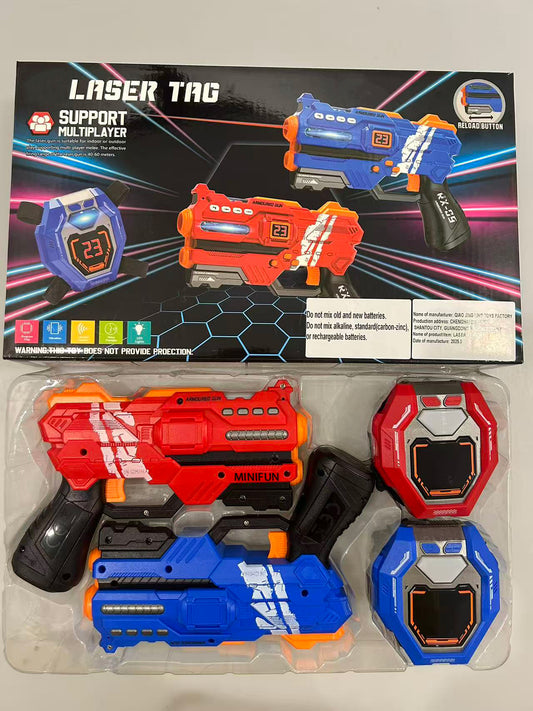 MINIFUN Laser Tag Guns Set of 2 Laser Tag with Digital LED Score Display Vests for Teens, Family and Adults Fun,Birthday Gift Toys for Kids Ages 6 7 8 9 10 11 12+Year Old Boy & Girls