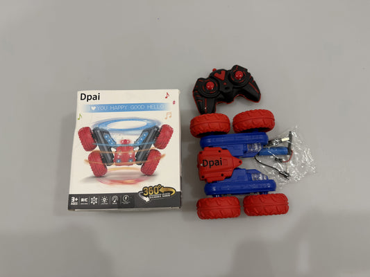 Dpai Remote Control Car, 2.4GHz Double Sided 360° Flips Rotating Electric Race RC Stunt Car, LED Wheel & Headlight High Speed Off Road Cars Toy Gift for 3 4 5 6 7 8-12 Year Old Boy Toys