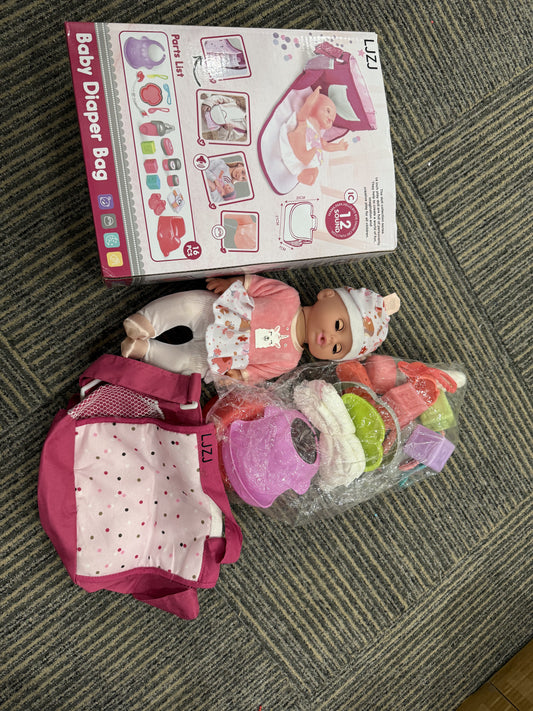 LJZJ Baby Doll Care Toys, 30PCS Baby Dolls Bath Set & Doctor Kit, Pretend Play Baby Doll Set, Incl Bathtub, Bathrobe, ECG, Thermometer, Toddlers Toys Gifts for Age 3 4 5 6 Year Old Girls