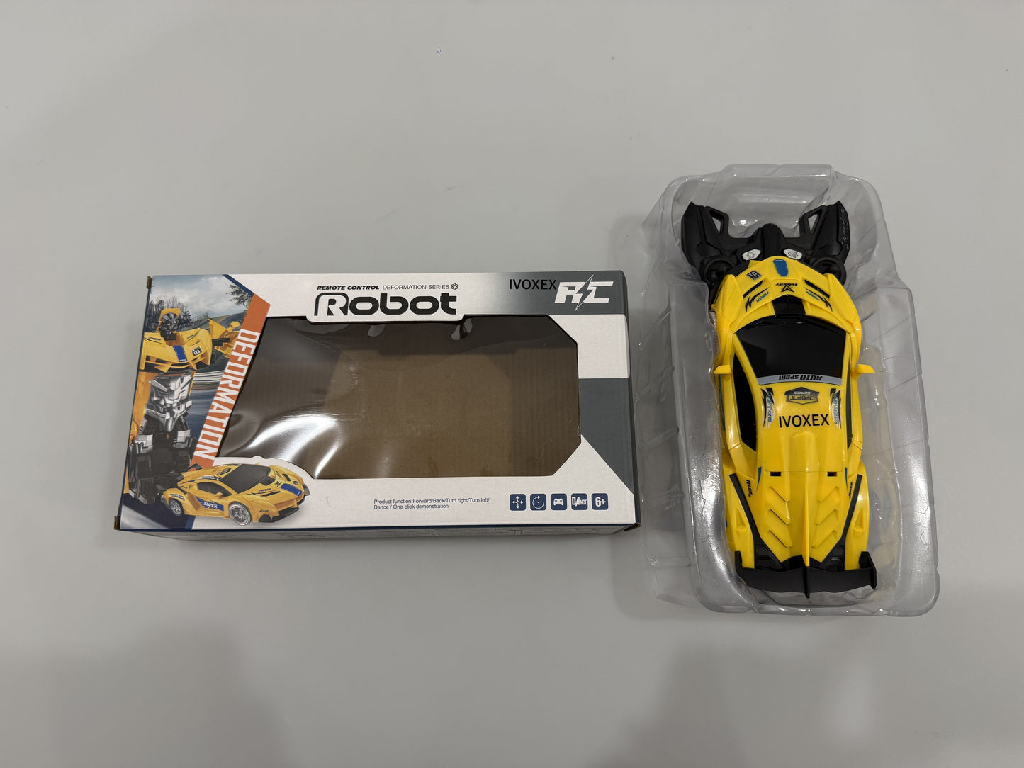 IVOXEX Remote Control Car Toy,360° Rotating RC Deformation Robot Car Toy