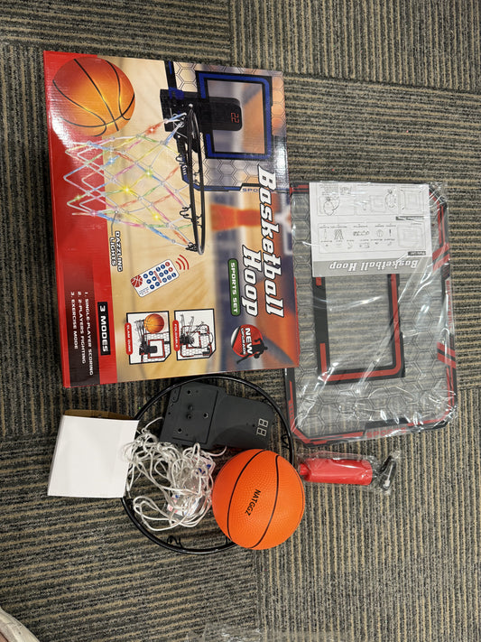 NATGGZ Indoor Mini Basketball Hoop for Kids – Over The Door Basketball Hoop with Scoreboard
