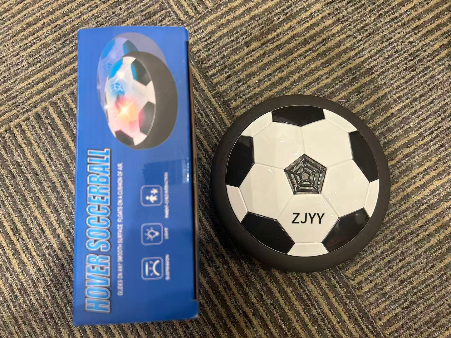 ZJYY LED Hover Soccer Ball - Air Power Training Ball Playing Football Indoor Outdoor Game - Birthday Gifts for Kids, Age 3 4 5 6 7 8-12 Year Old Boys - Soccer