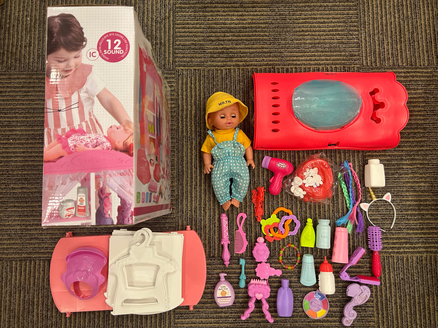 MR.TN Baby Doll Care Toys, Pretend Play Baby Doll Set, Toddlers Toys Gifts for Age 3 4 5 6 Year Old Girls