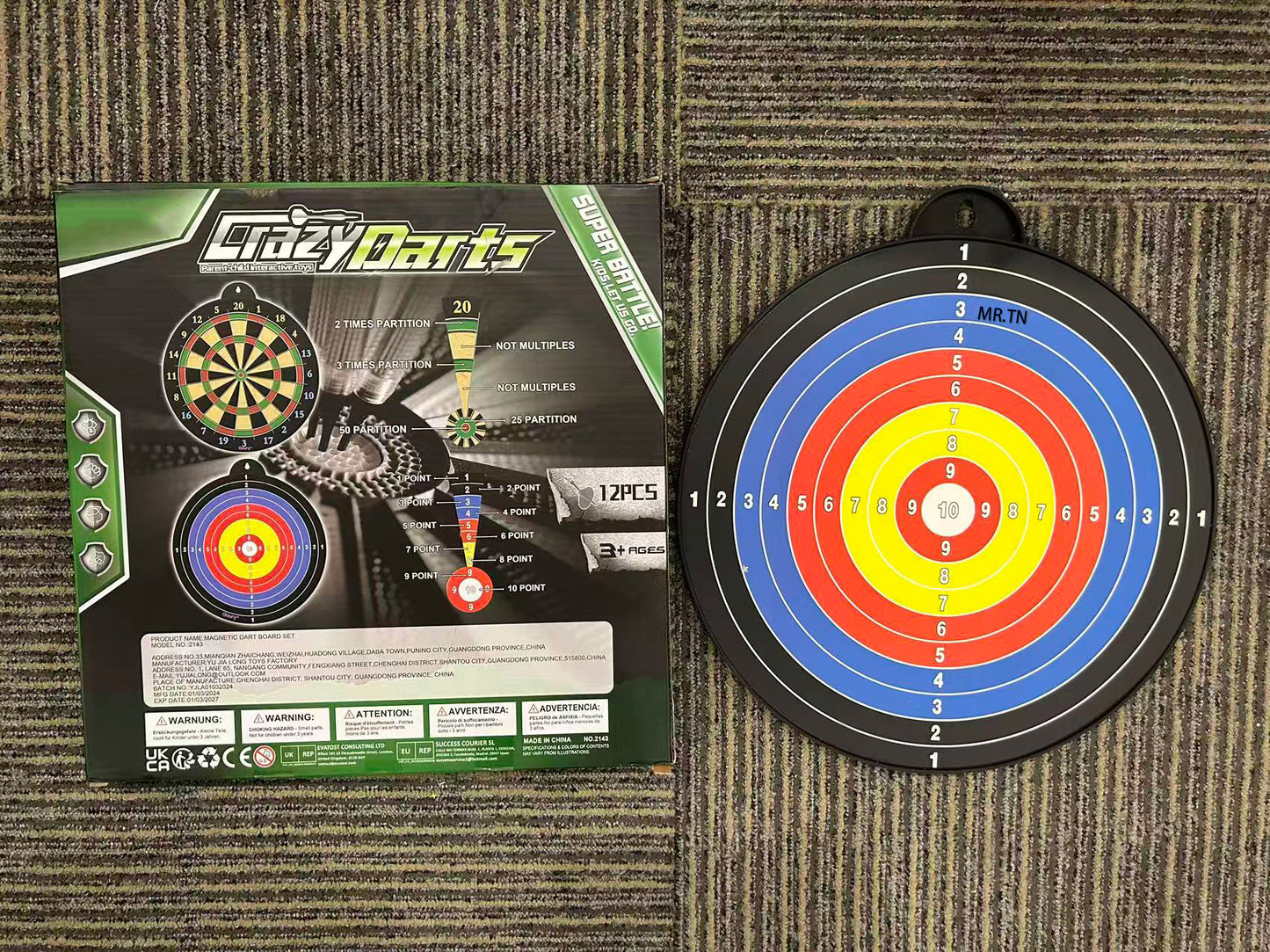 MR.TN Dart Board - Excellent Indoor Game and Party Games - Gifts for 5 6 7 8 9 10 11 12 Year Old Boy Kids