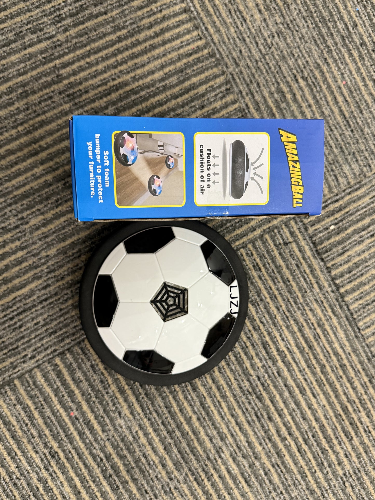 LJZJ  LED Hover Soccer Ball - Air Power Training Ball Playing Football Indoor Outdoor Game - Birthday Gifts for Kids, Age 3 4 5 6 7 8-12 Year Old Boys - Soccer