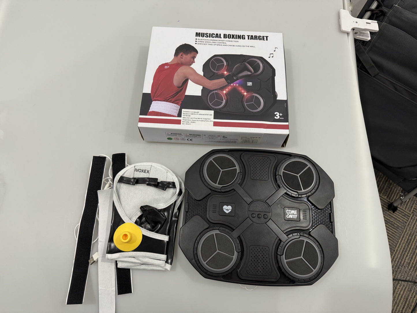 IVOXEX Music Boxing Machine Sport Toys for Kids and Adults,Wall Mounted Bluetooth Smart Punching Target,Training Pad Toy with Boxing Glove,Ideas Toys for Boys Girls Kids 3 4 5 6 7 8 9 10 11 12+ Years Old