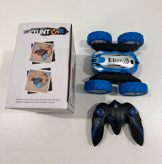 Hony Remote Control Car, 2.4GHz Electric Race Stunt Car, Double Sided 360° Rolling Rotating Rotation, LED Headlights RC 4WD High Speed Off Road Gift for 3 4 5 6 7 8-12 Year Old
