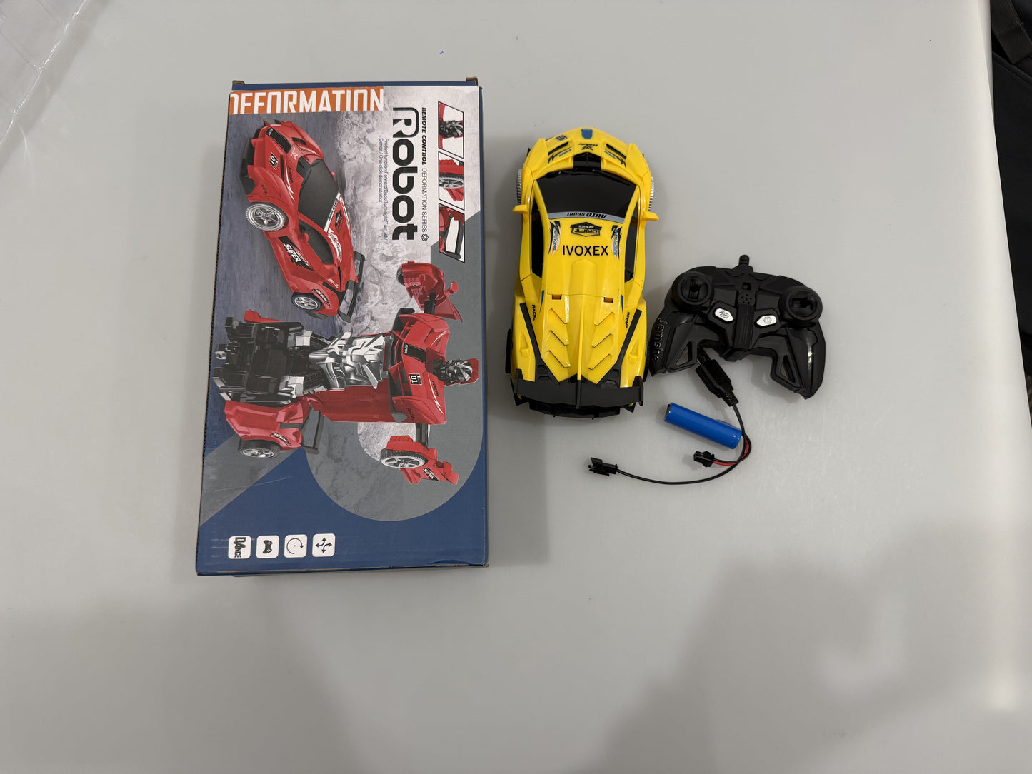 IVOXEX Remote Control Car Toy,360° Rotating RC Deformation Robot Car Toy