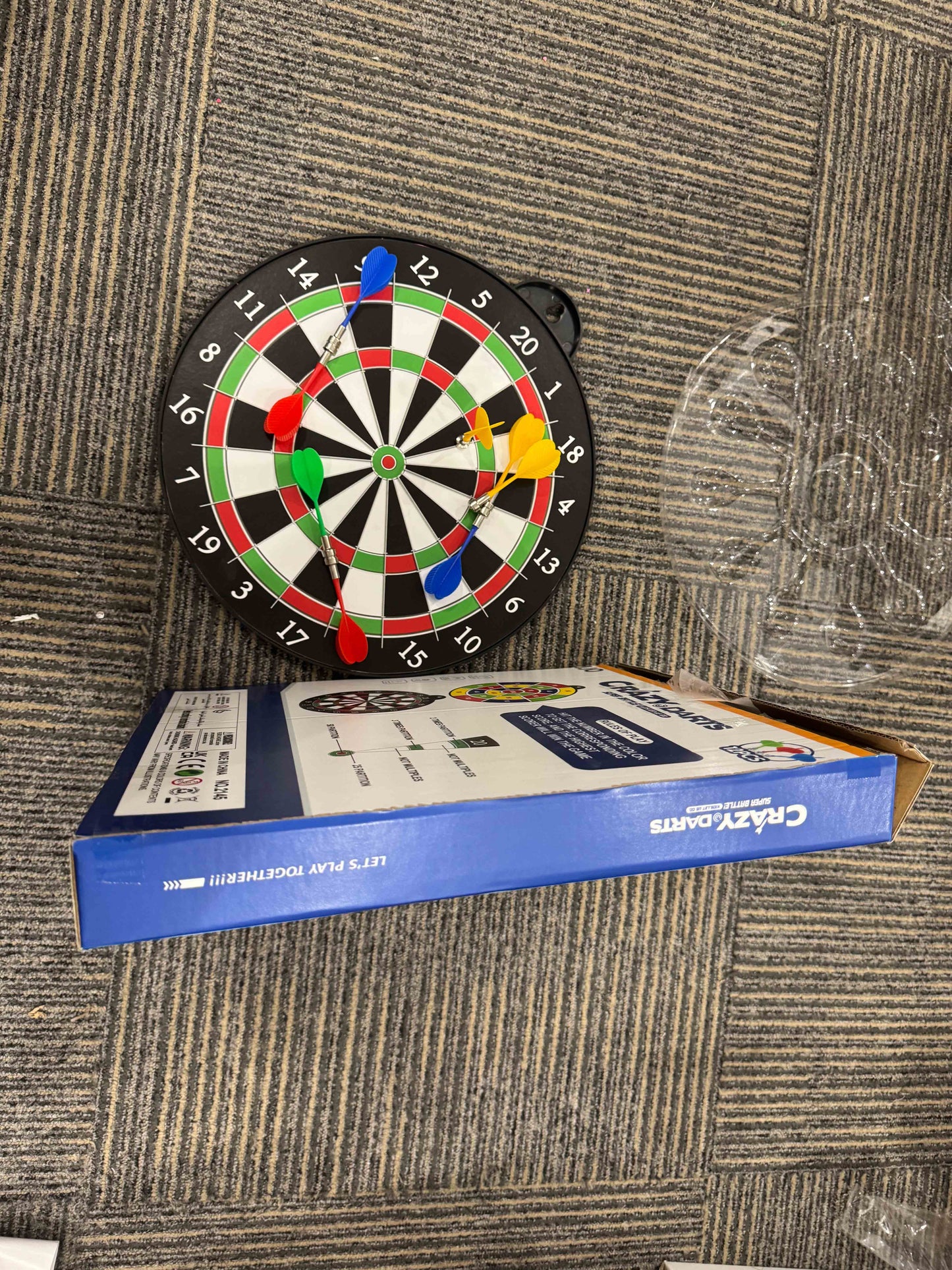IJO Double-Sided Children's Activity Board with Magnetic Darts: Indoor Sports & Parlor Games for Party - Toy Gift for Boys and Girls