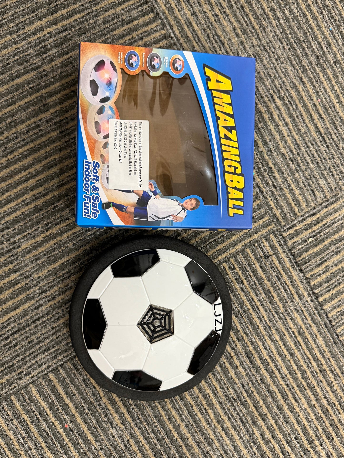 LJZJ  LED Hover Soccer Ball - Air Power Training Ball Playing Football Indoor Outdoor Game - Birthday Gifts for Kids, Age 3 4 5 6 7 8-12 Year Old Boys - Soccer