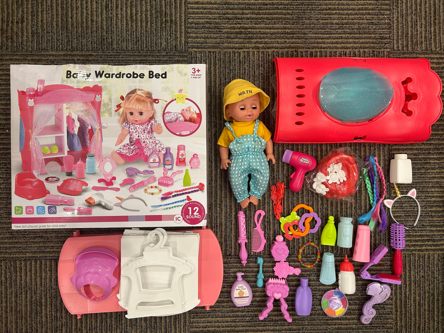MR.TN Baby Doll Care Toys, Pretend Play Baby Doll Set, Toddlers Toys Gifts for Age 3 4 5 6 Year Old Girls
