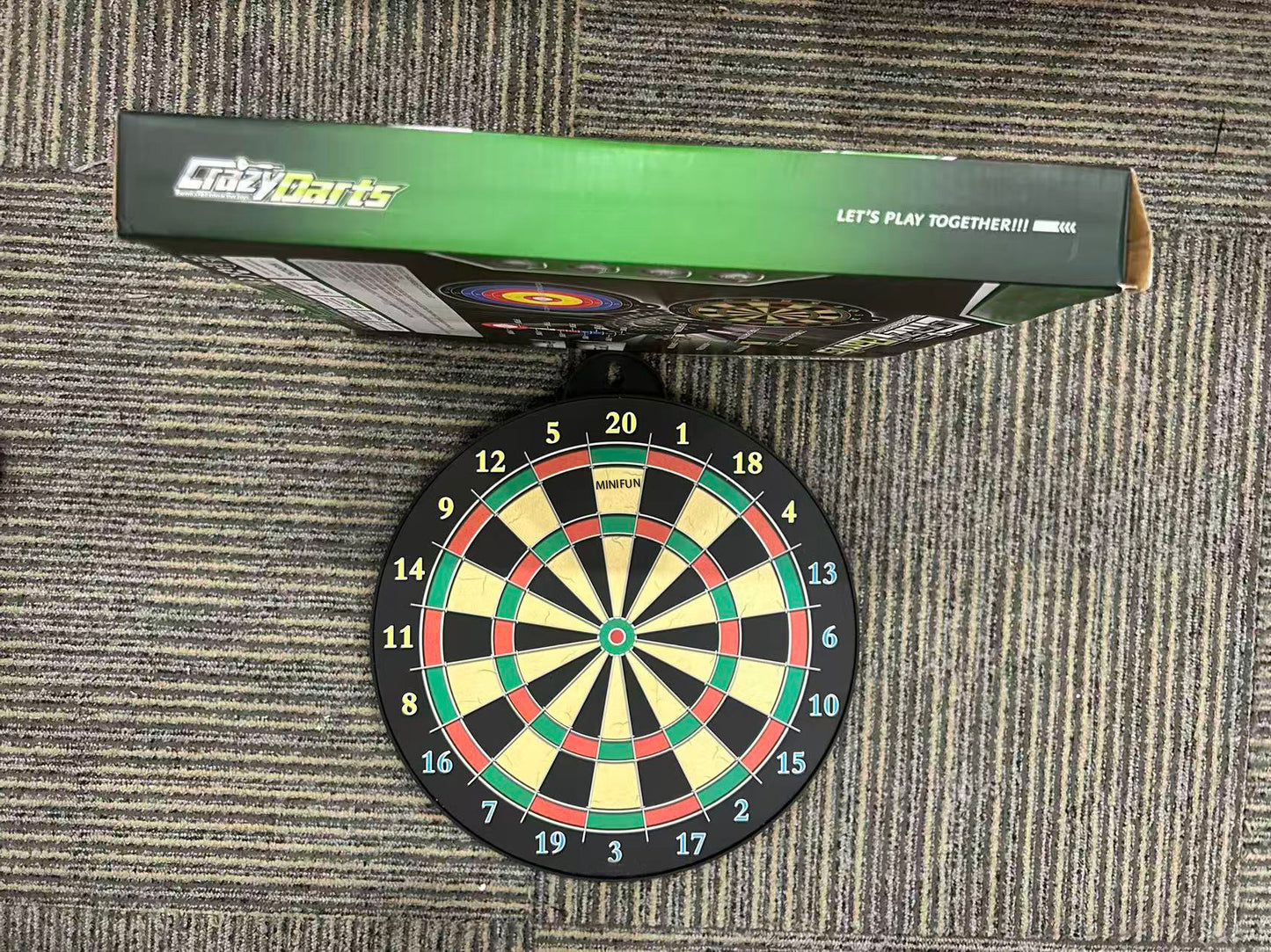 MINIFUN Dart Board for Kids, Kids Double-Sided Dart Board, Indoor/Outdoor Sport Fun Party Play Game Toys, Gifts for 3 4 5 6 7 8 9 10 11 12 Year Old Boys Girls