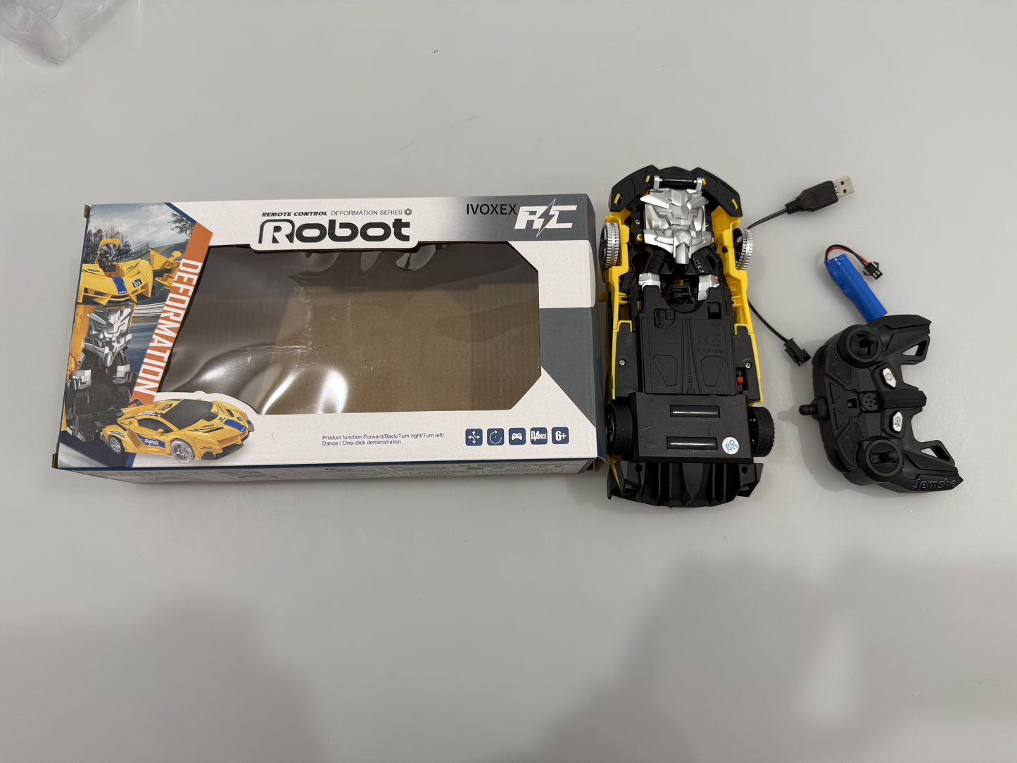 IVOXEX Remote Control Car Toy,360° Rotating RC Deformation Robot Car Toy