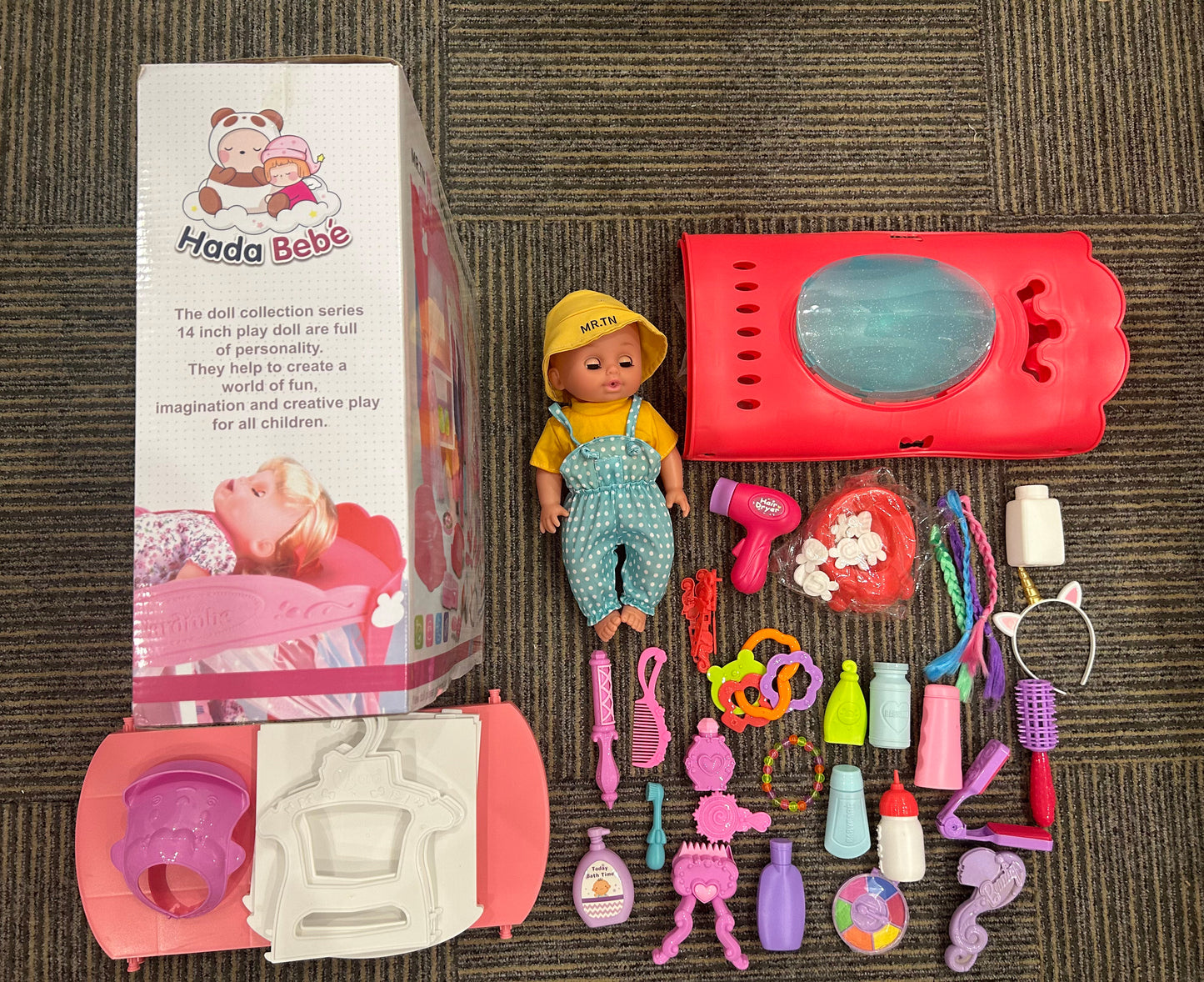 MR.TN Baby Doll Care Toys, Pretend Play Baby Doll Set, Toddlers Toys Gifts for Age 3 4 5 6 Year Old Girls