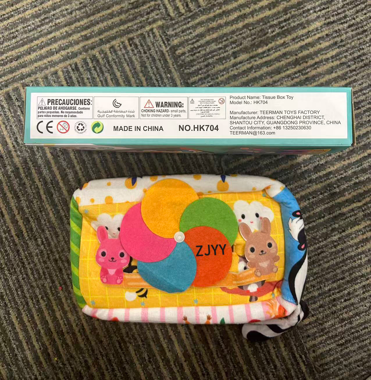 ZJYY Baby Toys 6 to 12 Months - Baby Tissue Box Toys Montessori Toys for Babies 6-12 Months Soft Crinkle Infant Sensory Toys