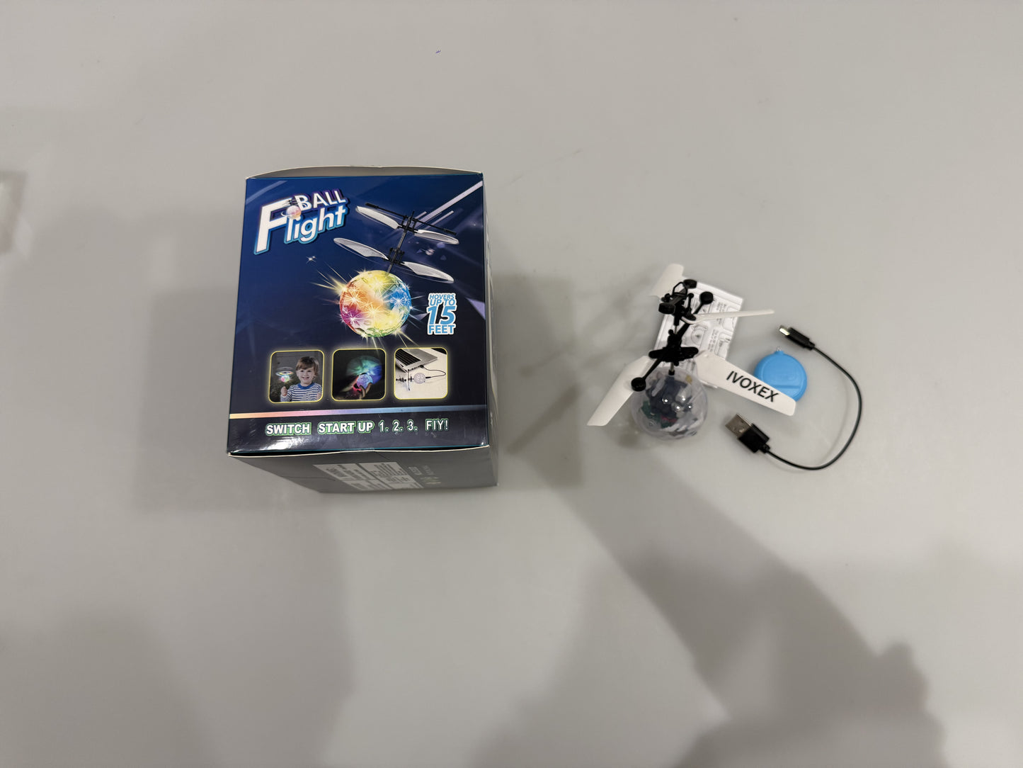IVOXEX Flying Toy Ball Infrared Induction RC Flying Toy Built-in LED Light Disco Helicopter Shining Colorful Flying Drone Indoor and Outdoor Games Toys for 6 7 8 9 10 Year Old Boys and Girls