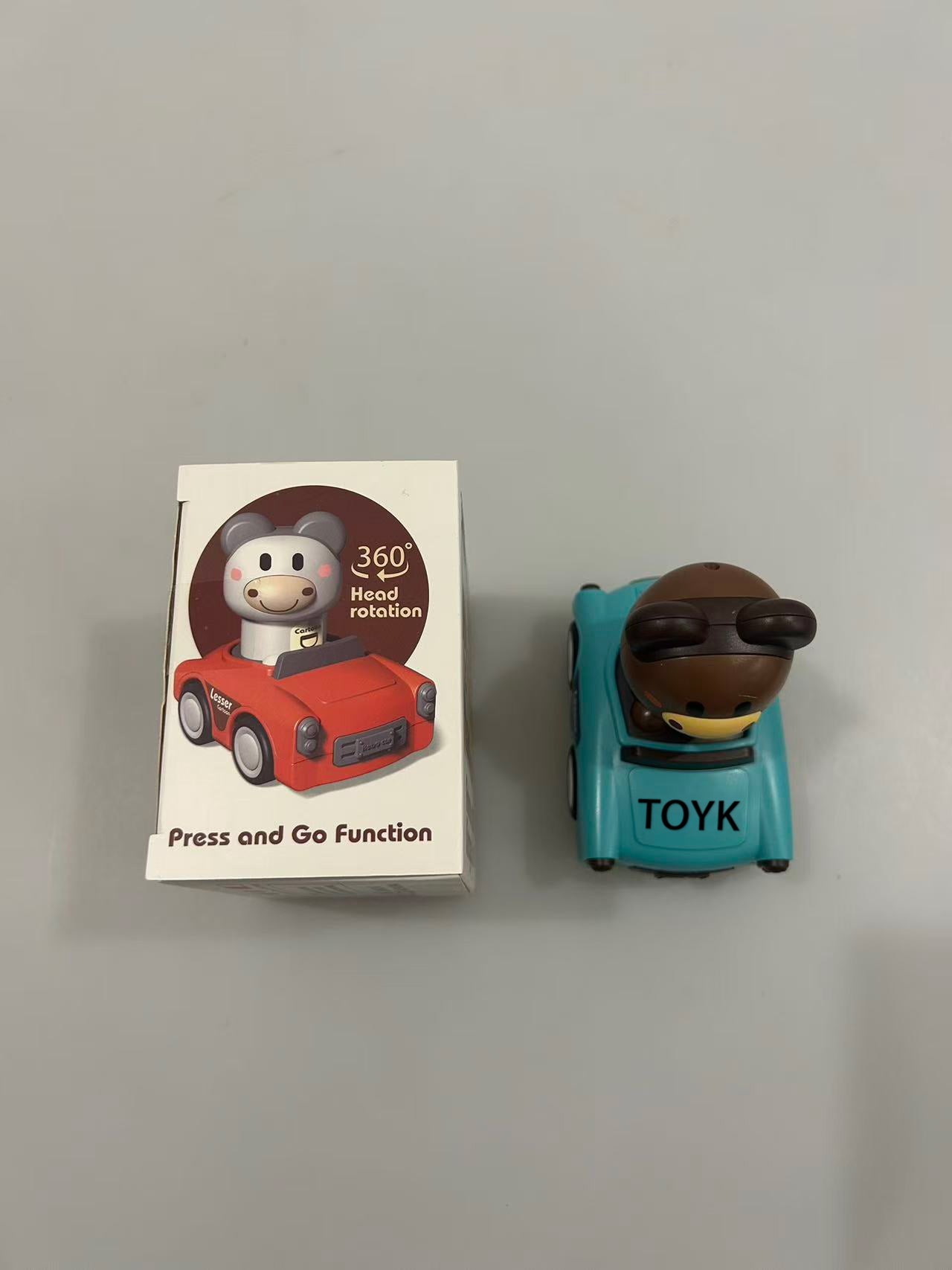 Toyk Car Toys for Toddlers 1-3, Baby Animal Racing Cars, Infant Play Vehicle Set