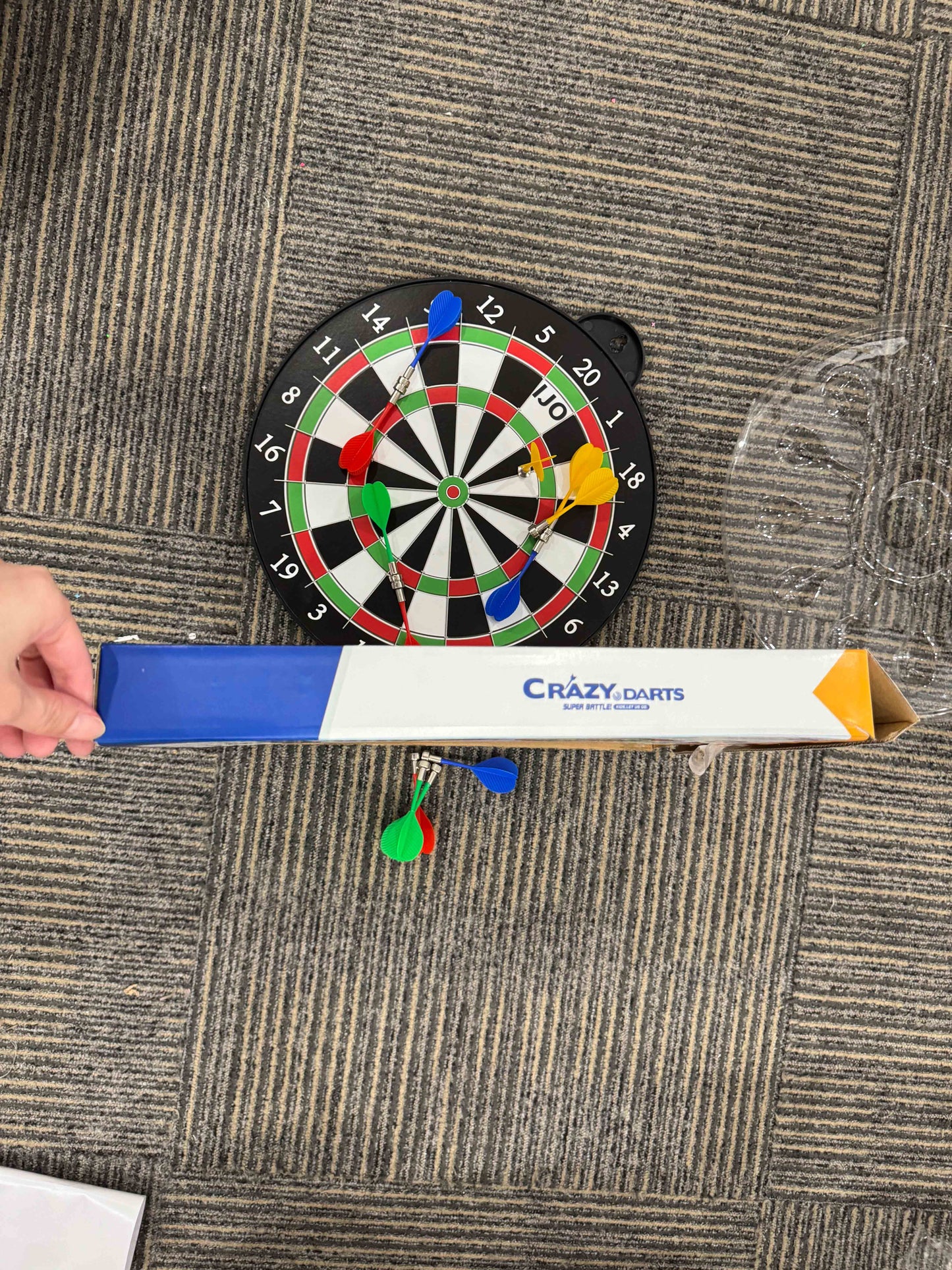IJO Double-Sided Children's Activity Board with Magnetic Darts: Indoor Sports & Parlor Games for Party - Toy Gift for Boys and Girls