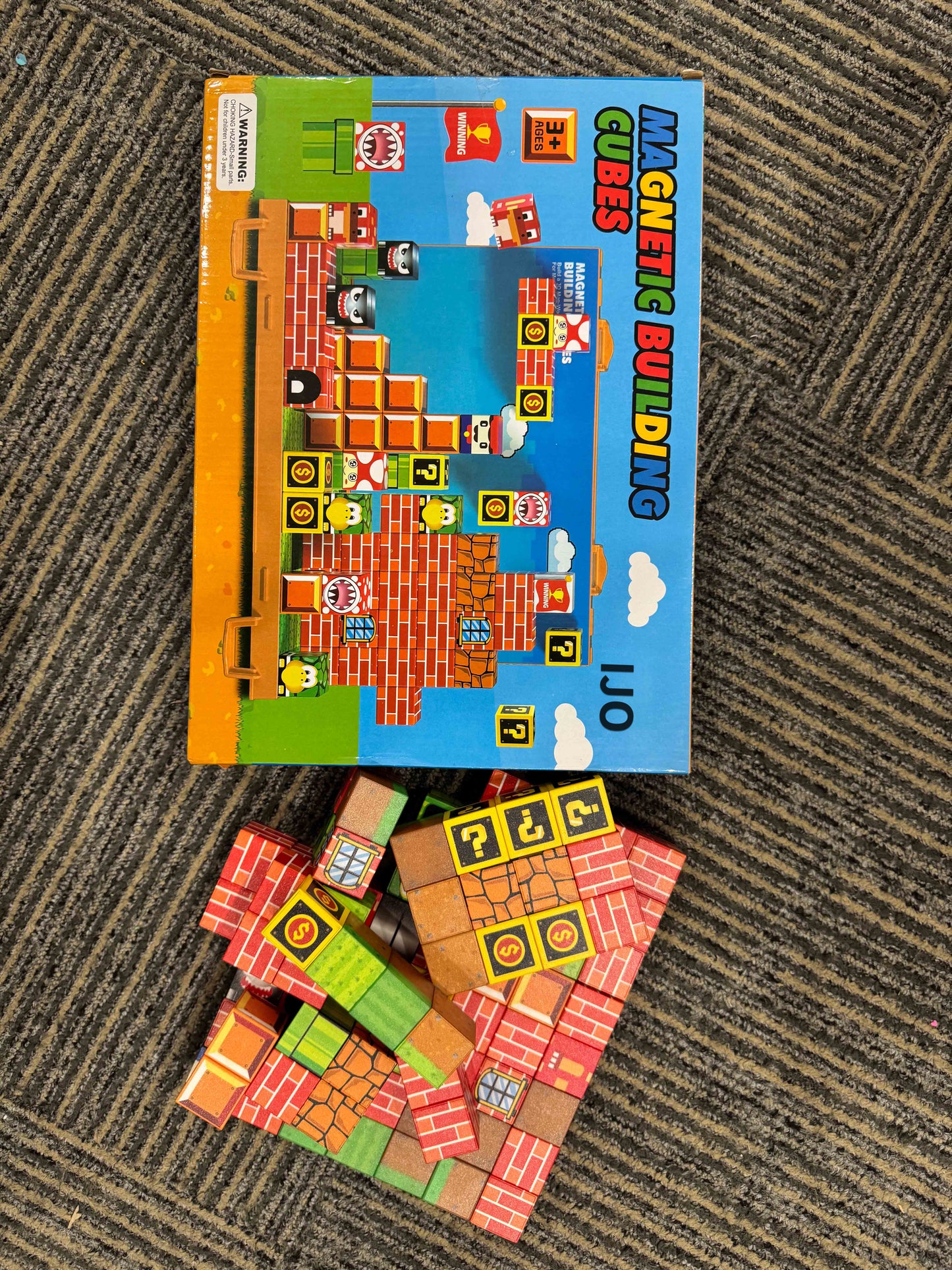 IJO Magnetic Blocks, 110Pcs Build 3D Magnet Building Toys World with Magnet Tiles, STEM Kids Sensory Toy, Toy Magnetic Building Set Xmas Gift for Age 3 4 5 6-10 Year Old Boys Girls