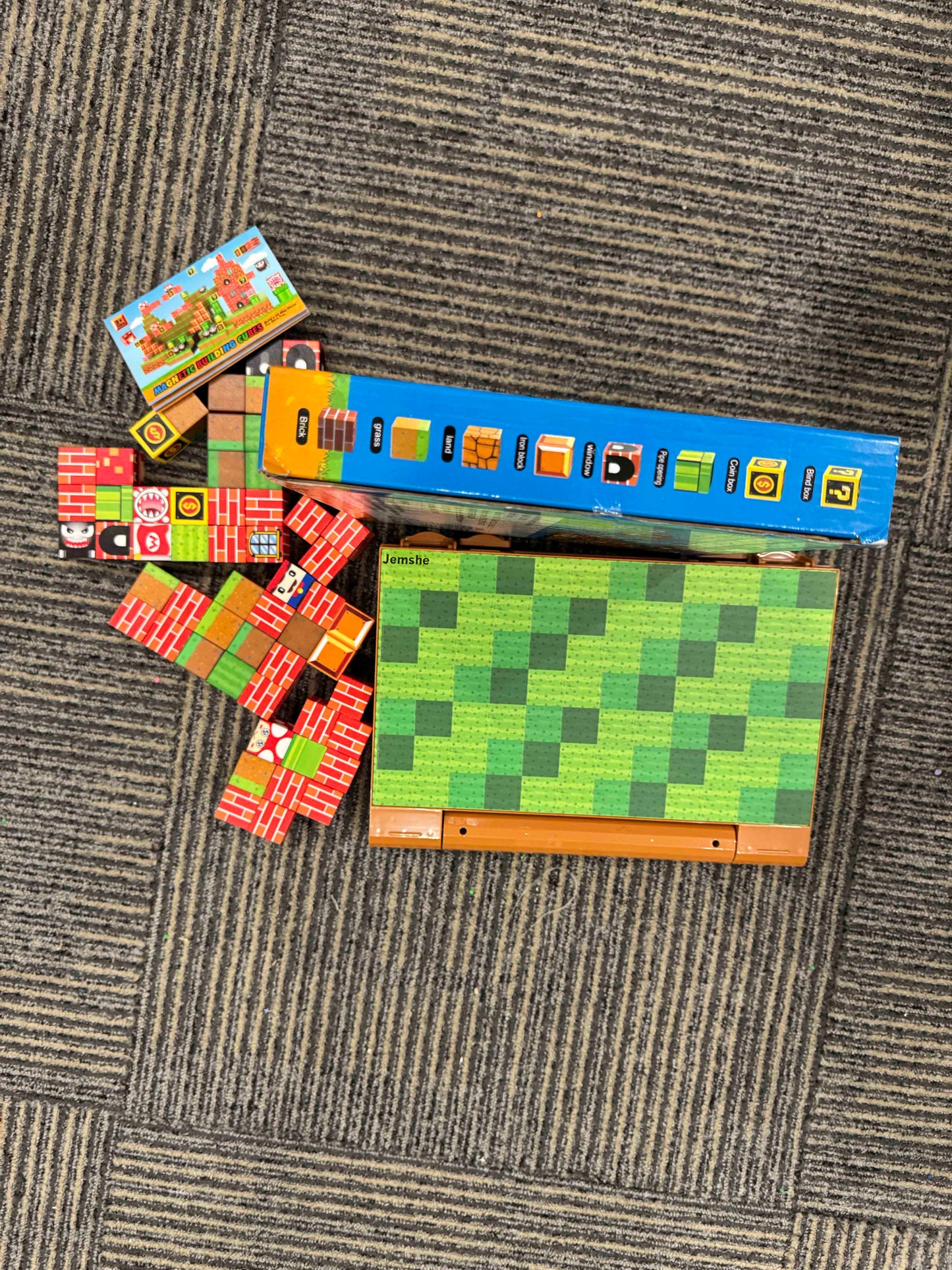JEMSHE Magnetic Blocks, Build 3D Magnet Building Toys World with Magnetic Tiles