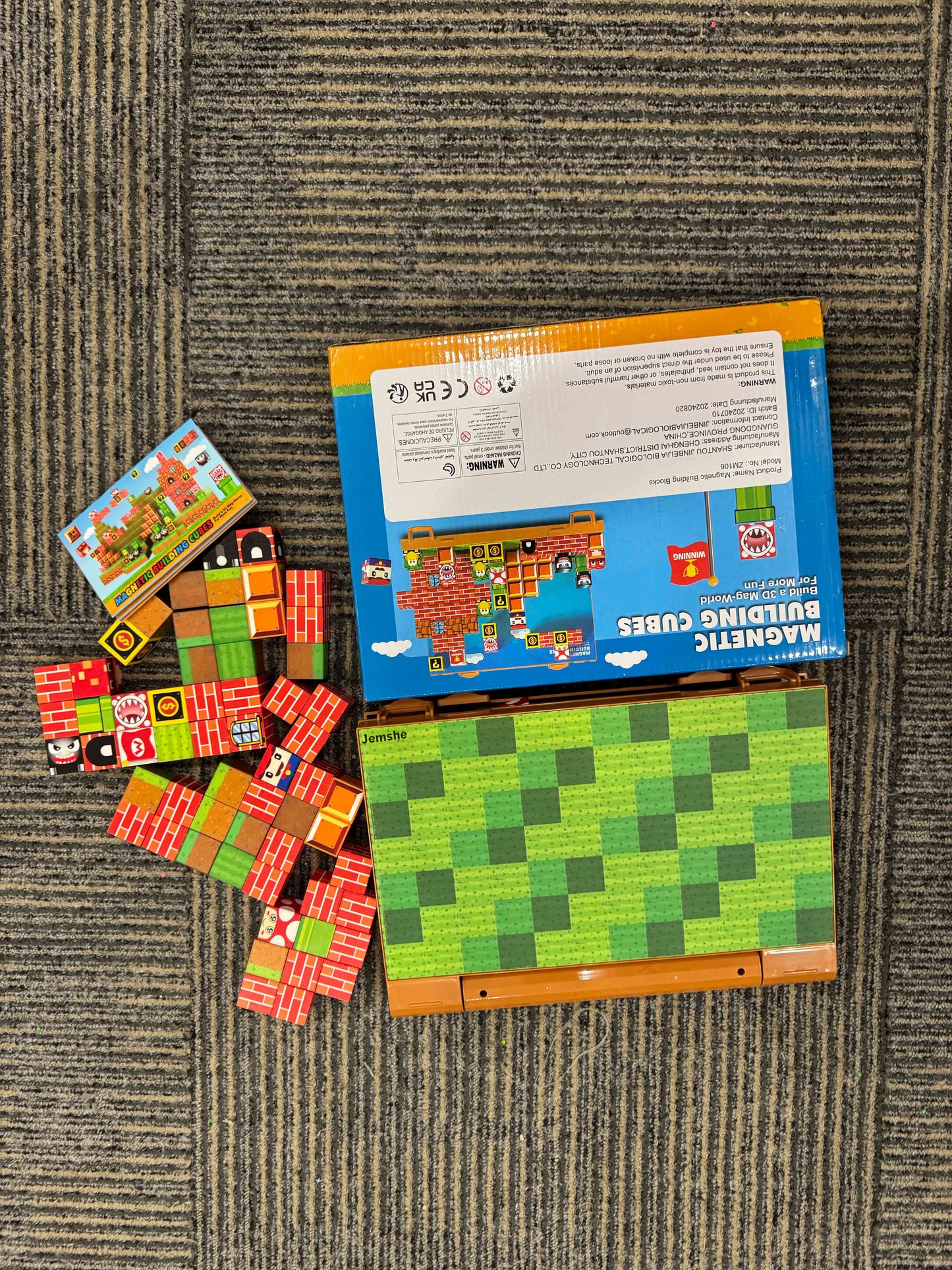 JEMSHE Magnetic Blocks, Build 3D Magnet Building Toys World with Magnetic Tiles