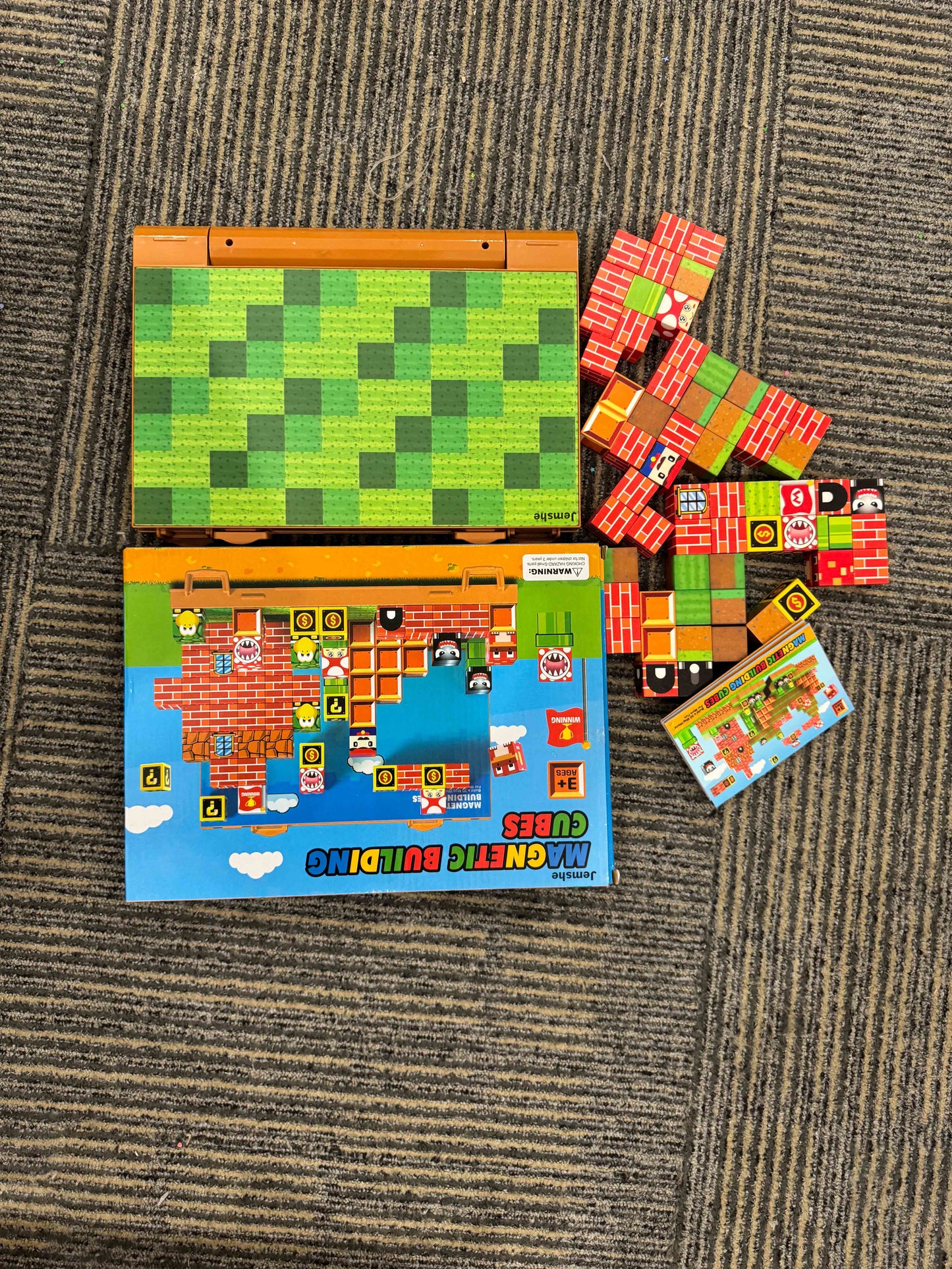 JEMSHE Magnetic Blocks, Build 3D Magnet Building Toys World with Magnetic Tiles