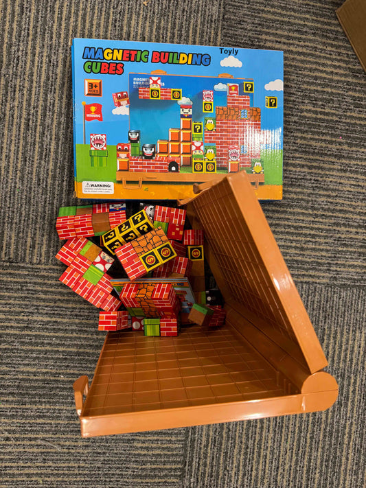 Toyly 200 Pcs Magnetic Blocks, Build 3D Magnet Building Toys World with Magnetic Tiles